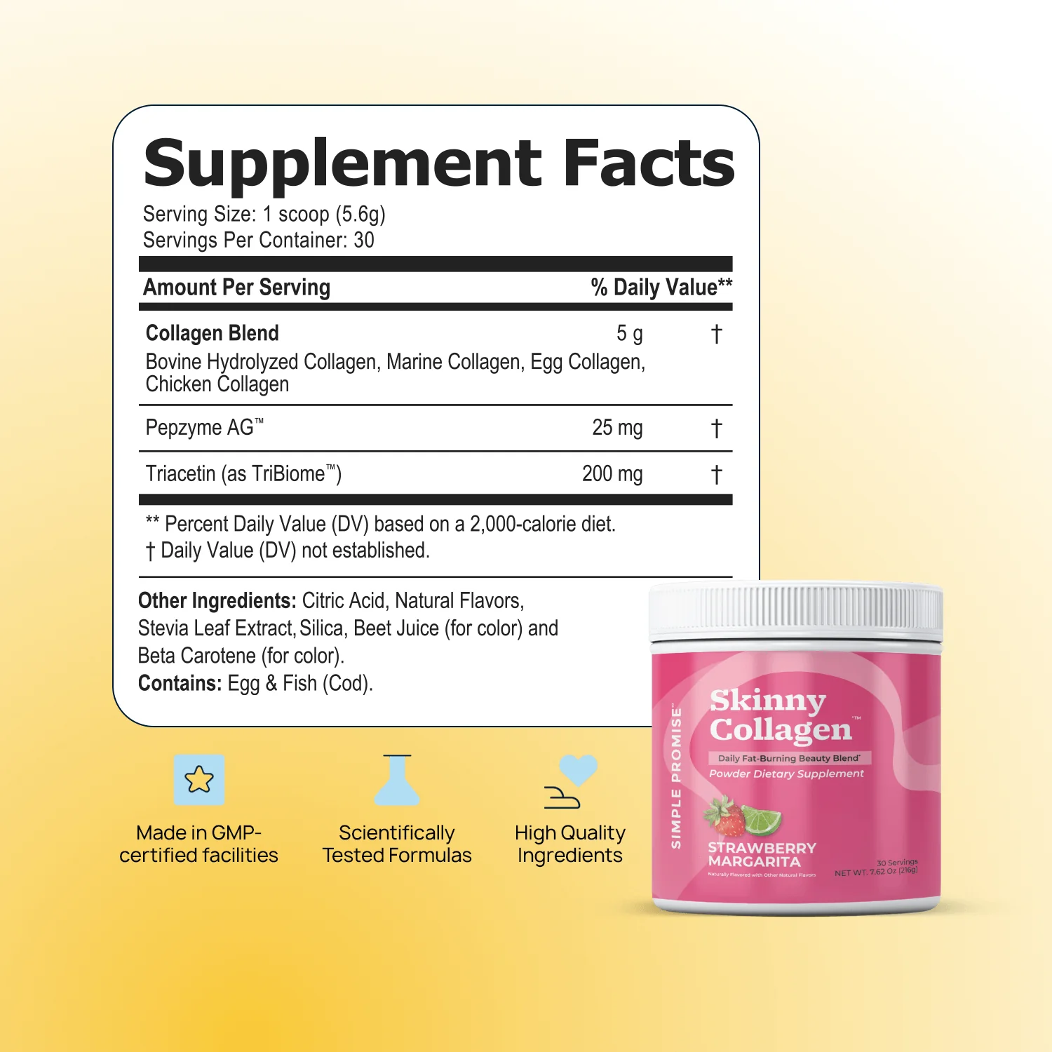 Skinny Collagen Supplement Facts